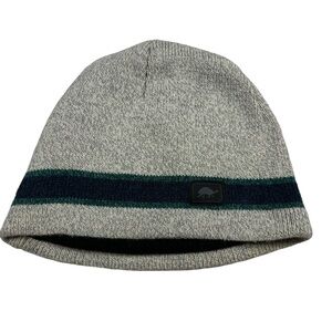 Turtlefur Wool Acrylic Blend Fleece Lined Striped Knit Winter Fall Beanie Hat